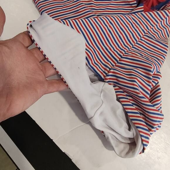 Onia Kelly One Piece Hibiscus Illusion Striped Swimsuit - Picture 8 of 8